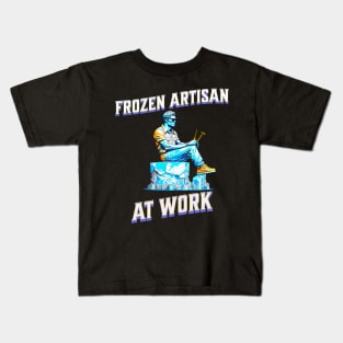 Frozen Artisan At Work | Ice Sculpting Kids T-Shirt